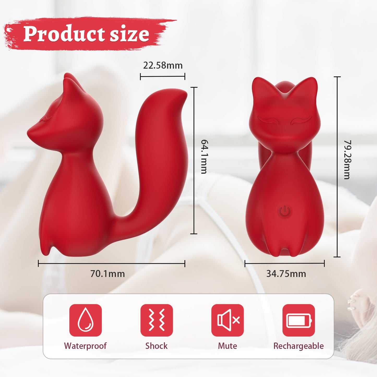 S.P&L Doll Design Powerful Massage Vibrator - long-tailed squirrel
