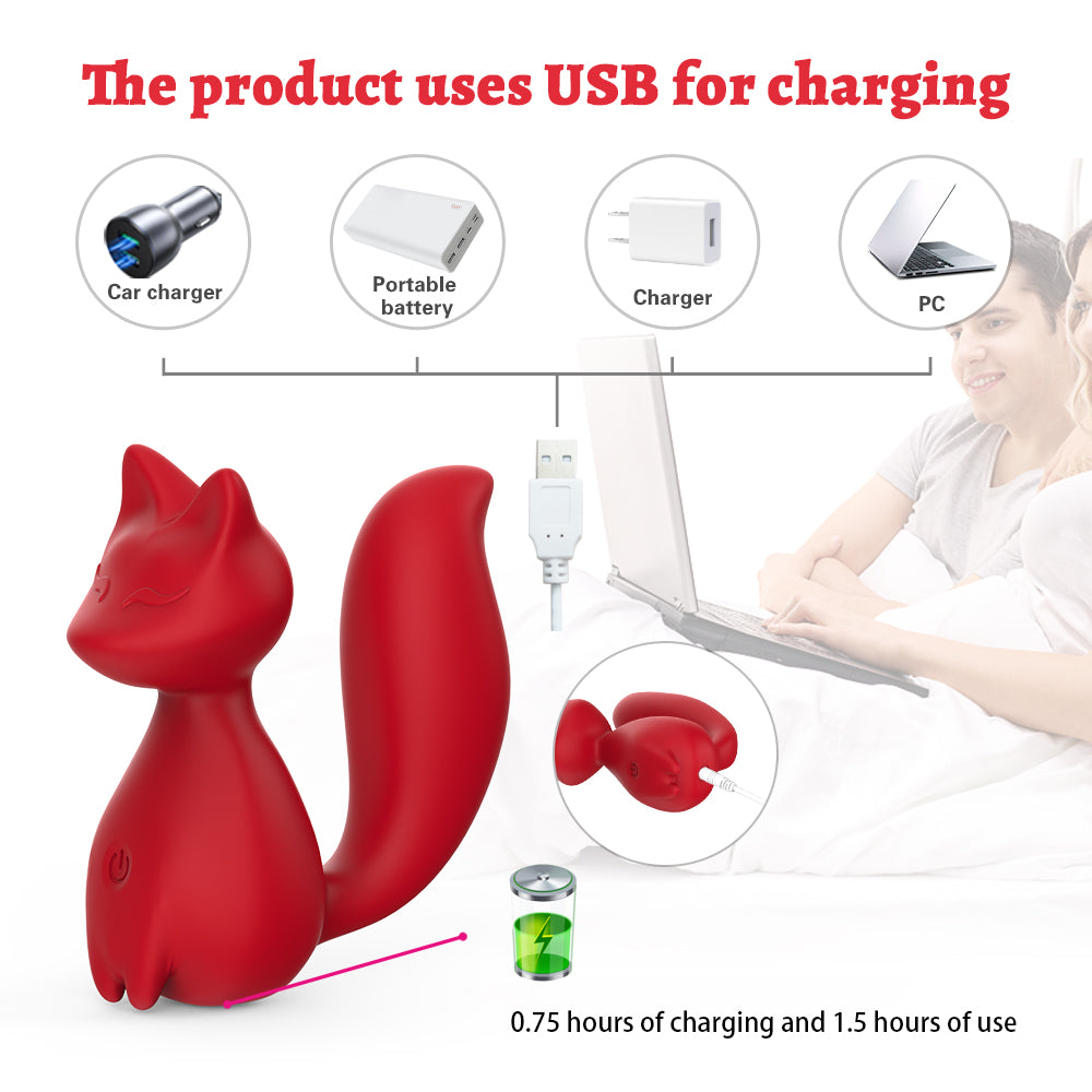 S.P&L Doll Design Powerful Massage Vibrator - long-tailed squirrel