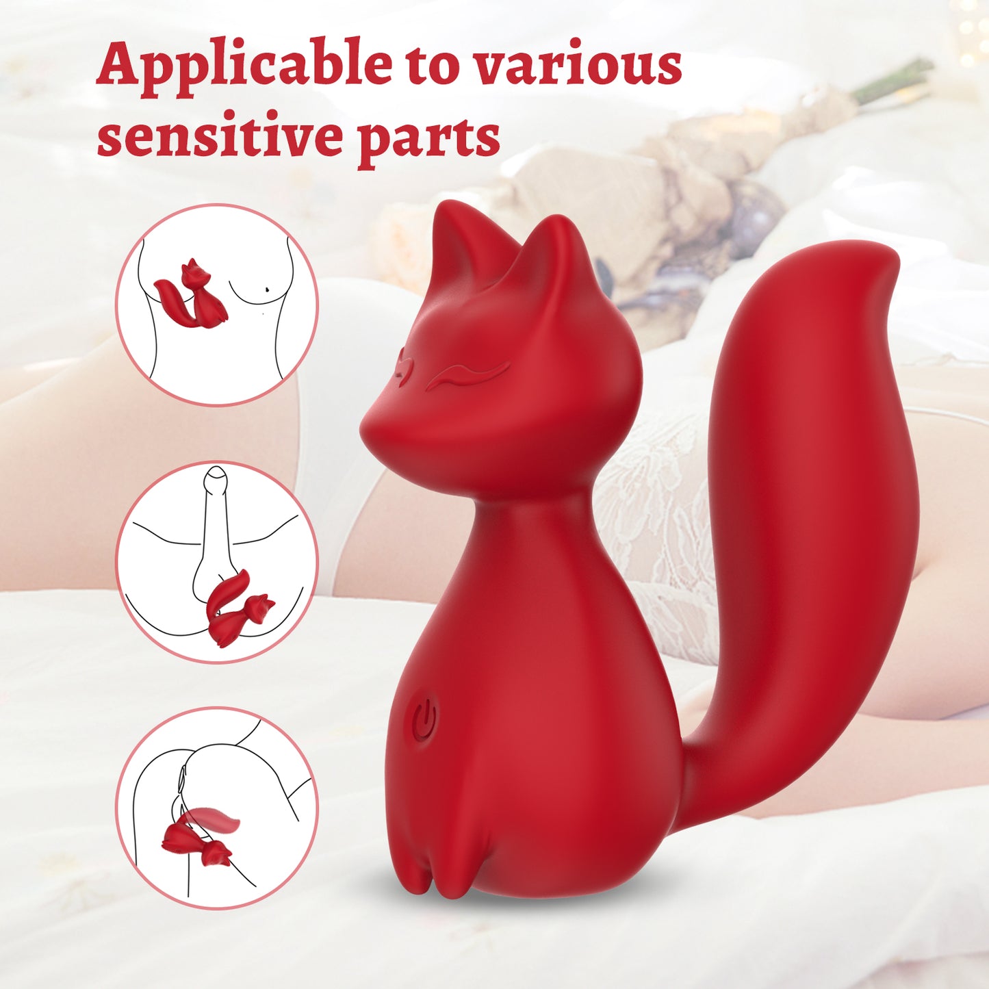 S.P&L Doll Design Powerful Massage Vibrator - long-tailed squirrel